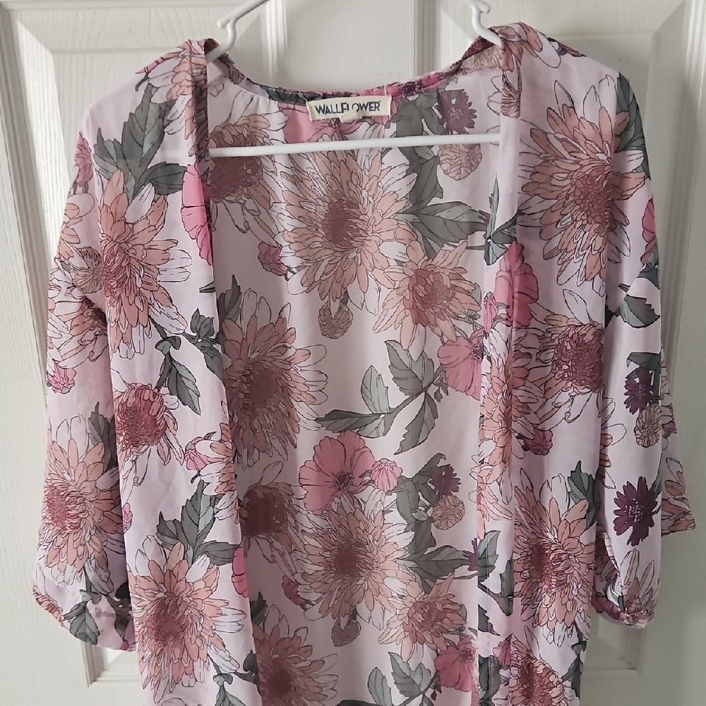 Wallflower Women's Floral Blouse - Pink and Green